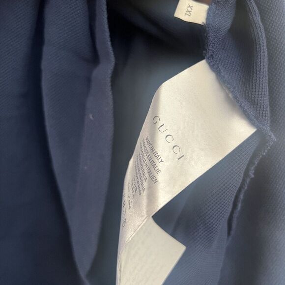 Gucci Men's SS21 Long Sleeves Autumn Blue Polo Shirt 573268 XXL NWT - Picture 12 of 14